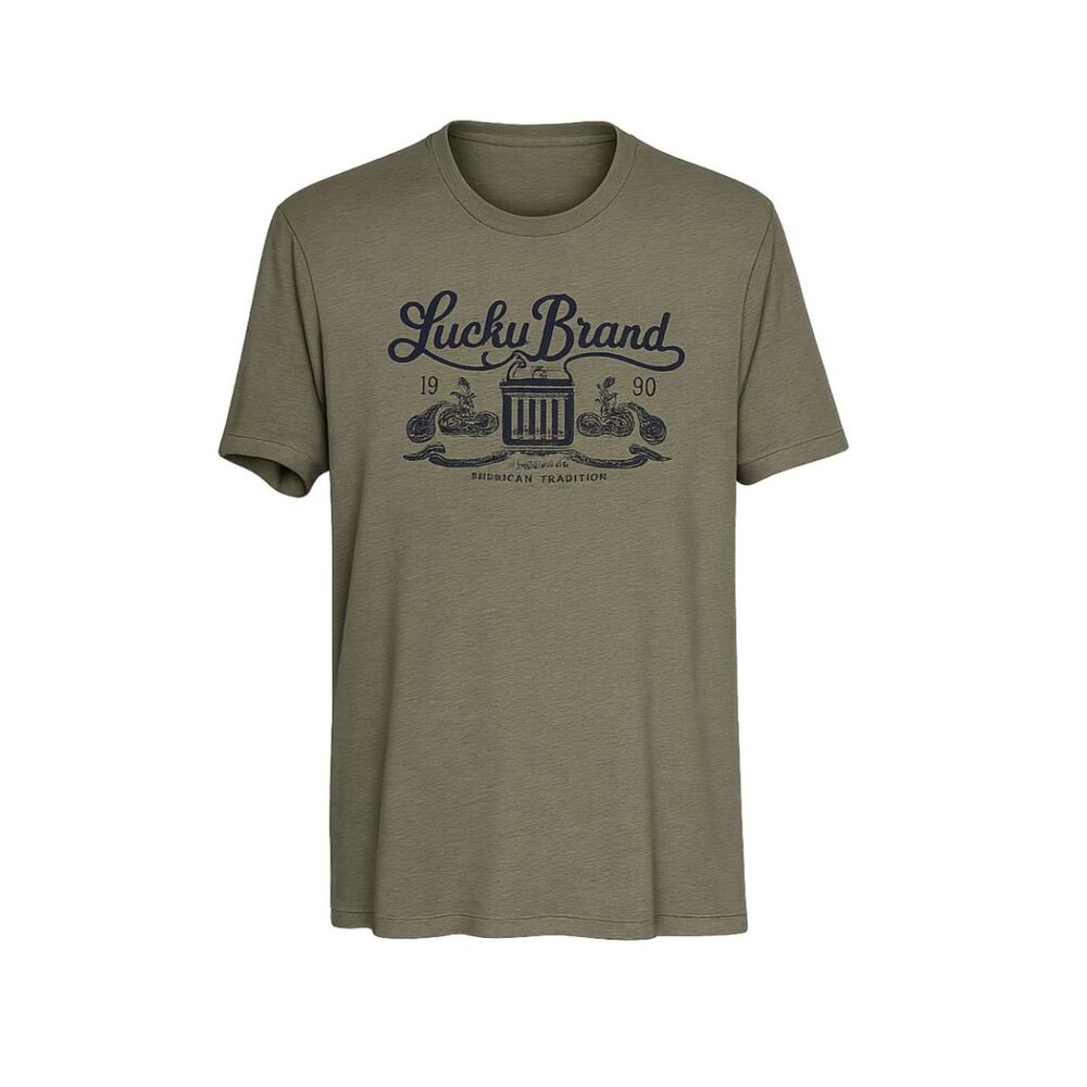 LUCKY BRAND MOTO THEMED GRAPHIC T-SHIRT